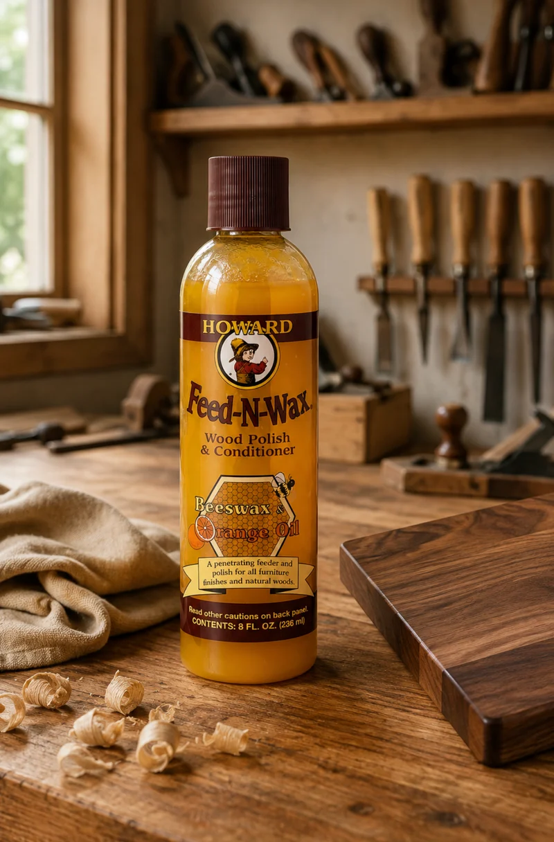 Howard Feed-N-Wax 8oz Wood Polish & Conditioner | Premium Wood Care