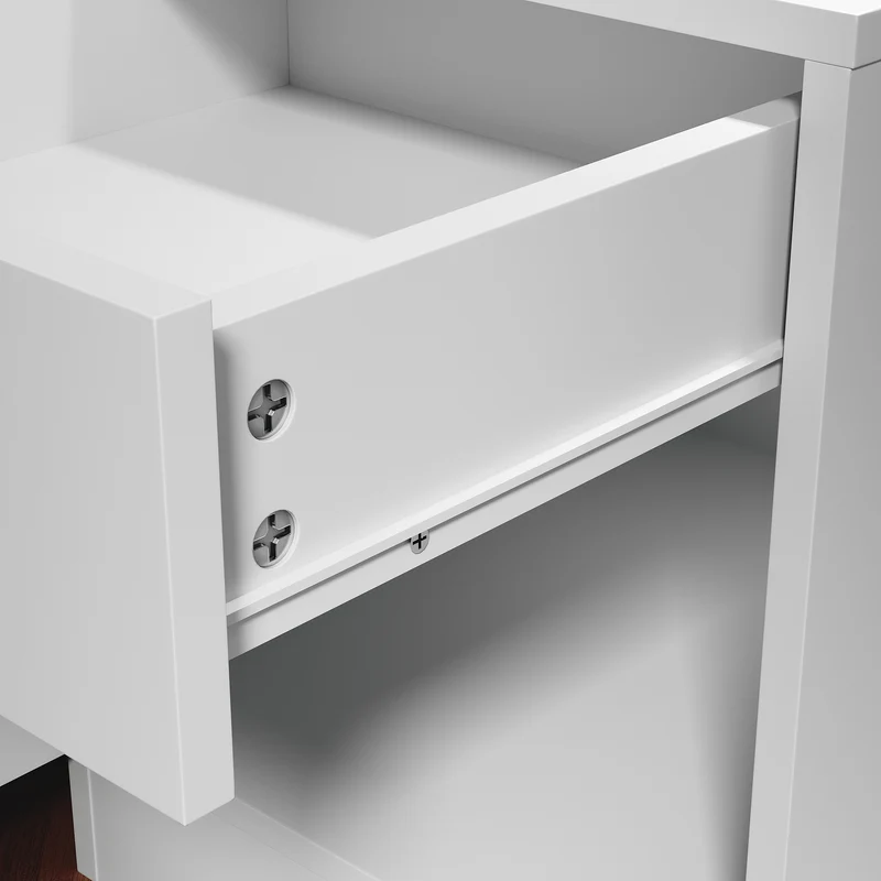 Armoire moderne 2 portes avec beaucoup d'espace de rangement, armoire polyvalente à portes battantes en blanc avec porte miroir, 76 x 47x 180cm