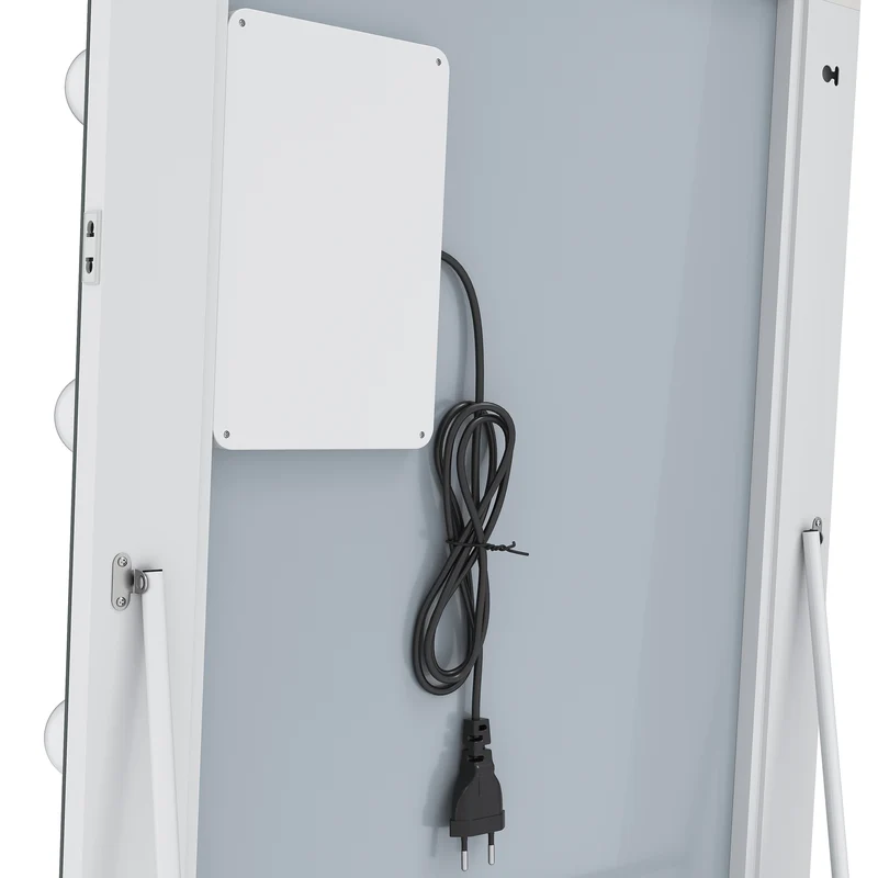 SIRHONA Miroir sur pied LED miroir pleine longueur 1600 x 600 x 35 mm