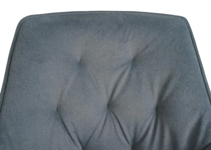 Lot de 6 chaises de salle à manger pivotantes à 180° avec retour automatique et accoudoirs en tissu anthracite et acier 04_0007748