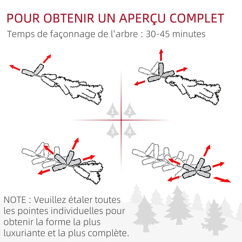 Sapin de noël effilé intérieur 113 x 180 x 113 cm gain de place branches ignifuges moderne minimaliste en plastique vert 21_0001376