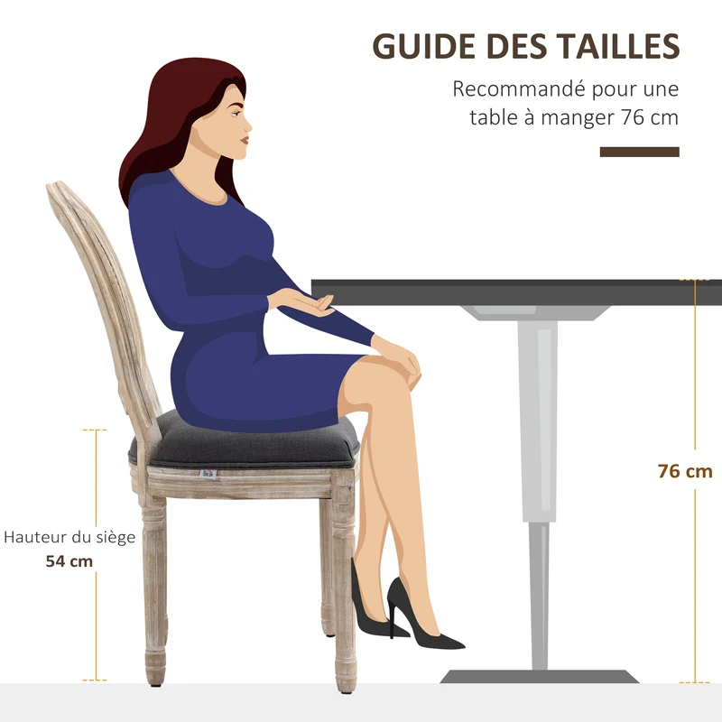 Lot de 4 chaises médaillon salle à manger 49 x 56 x 96 cm dossier cannage assise mousse haute densité en polyester gris 21_0002370