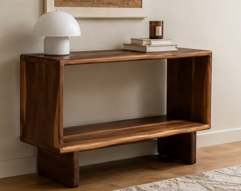 The Narvik - Solid Black Walnut Console – Timeless & Handmade