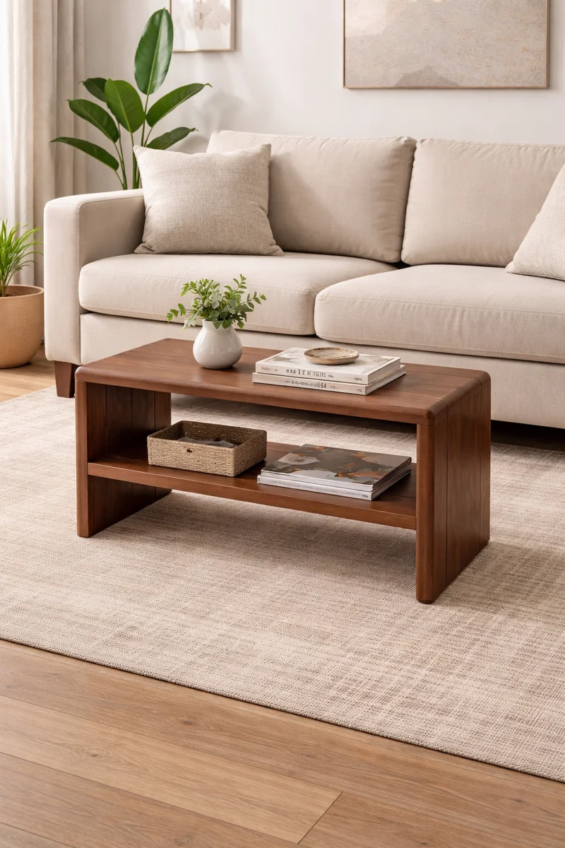 The Nara | Solid Black Walnut Coffee Table