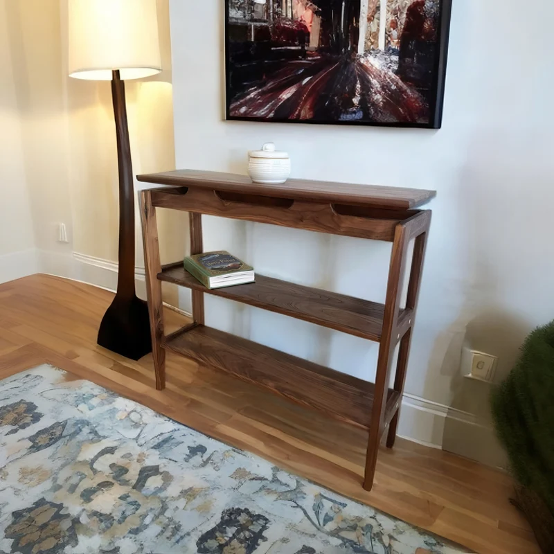 The Horizon - Mid century Black Walnut Floating Table