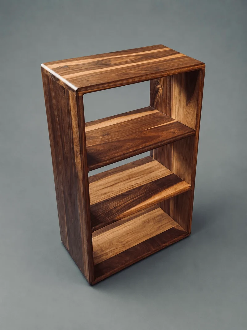 The Loden – Custom Black Walnut Bookshelf