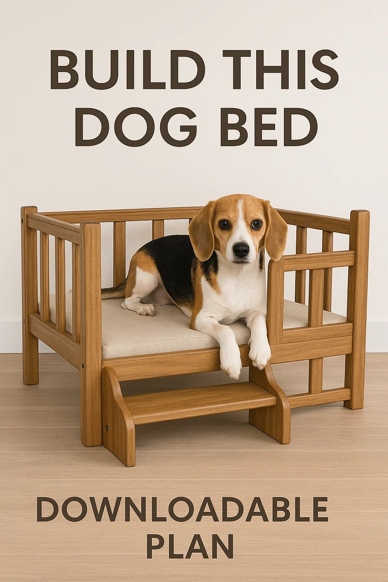 Wood Dog Bed with Steps – Woodworking Plan (Digital Download)