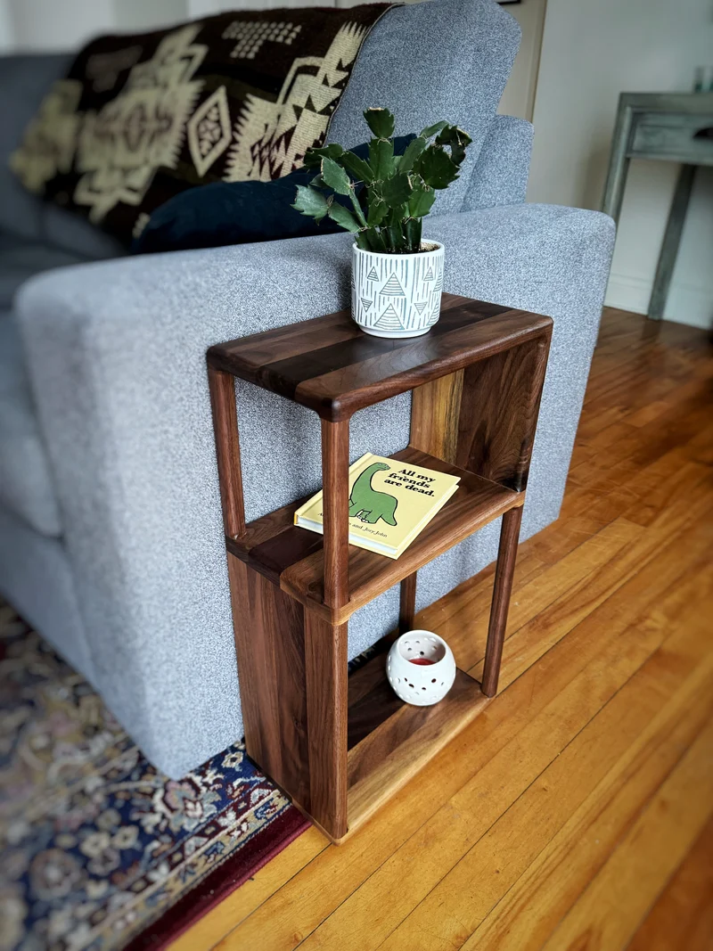Luxury - Black Walnut - Mid century Side Table