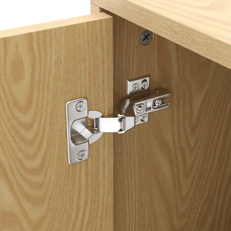 SIRHONA Buffet de salle à manger à 2 portes armoire de rangement Style moderne Meubles couleur bois, 120 x 35 x 93 cm
