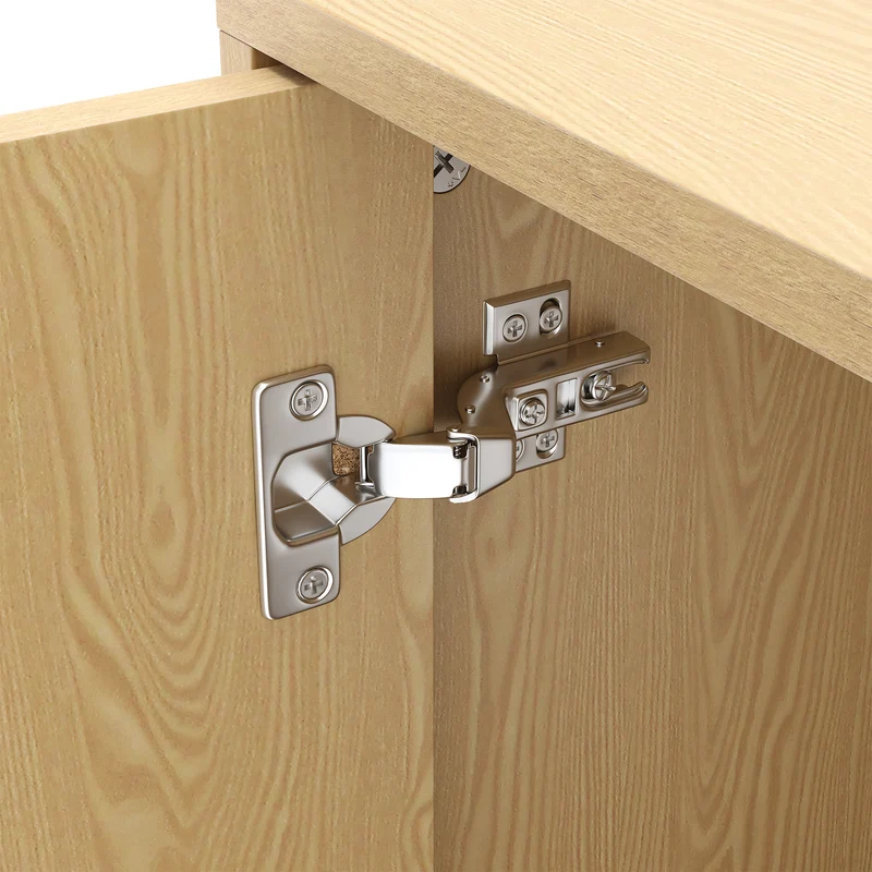 SIRHONA Meuble TV Support télévision Meuble TV style moderne avec porte battante meuble TV couleur imitation bois 140x35x70 cm