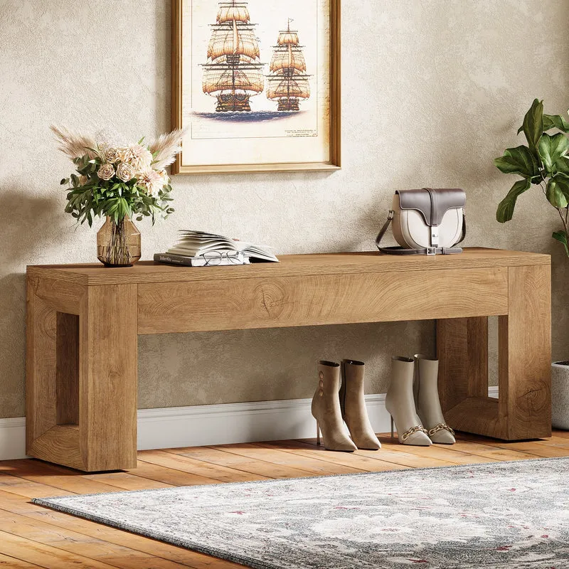 Tribesigns Banc de style campagnard de 120 cm, Utilisable comme banc de salle à manger ou de chambre en MDF