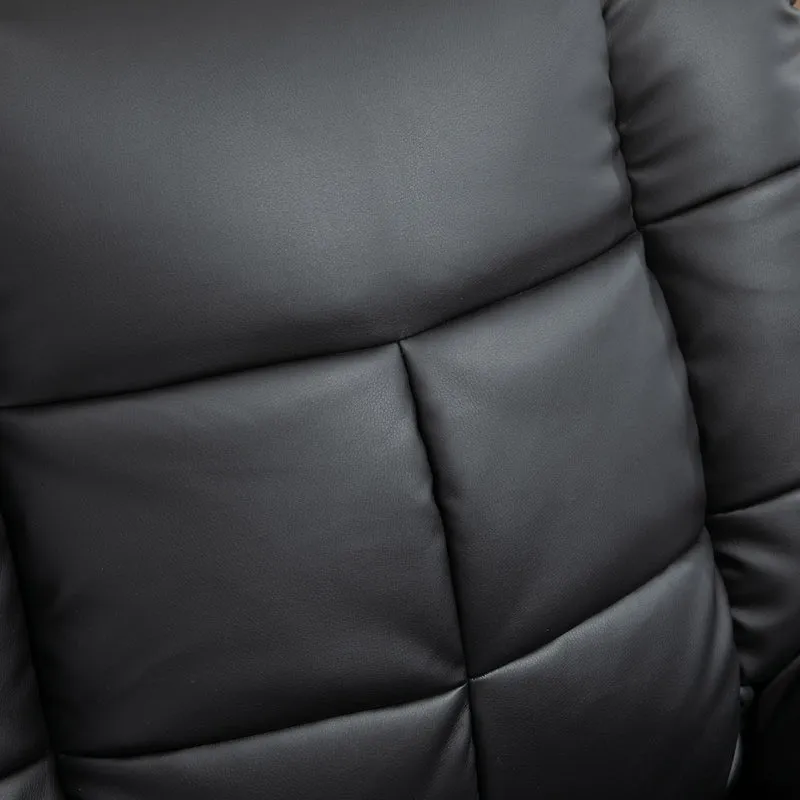 Fauteuil de massage relaxation 94 x 99 x 99 cm 8 points de massage dossier inclinable 165° moderne en simili cuir noir 21_0000819