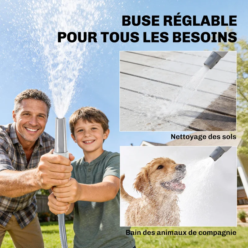 Enrouleur de tuyau mural rétractable 61 x 26 x 43 cm pivotant 180 degrés verrouillage pratique moderne jardin en PP gris 21_0005595