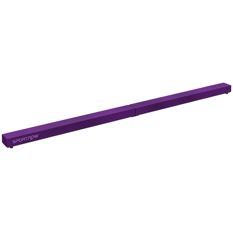 Poutre d'équilibre pliable 210 x 10 x 6.5 cm antidérapante pour enfants et adultes moderne épuré sûre en velours violet 21_0006600