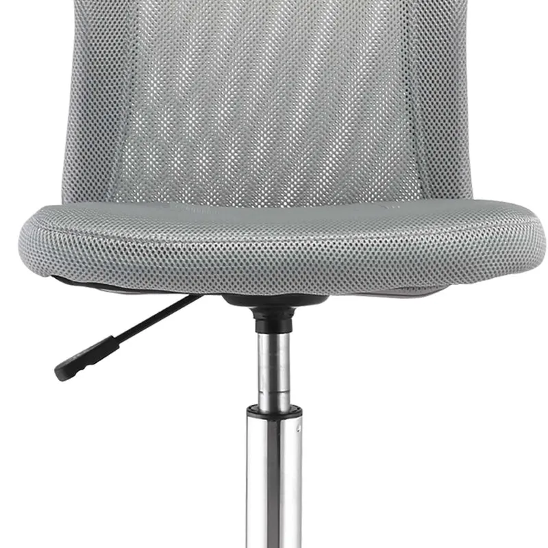 Lot de 2 chaises de bureau ergonomique hauteur réglable 43 x 58 x 100 cm pivotant 360° à roulettes moderne en tissu gris 21_0006350