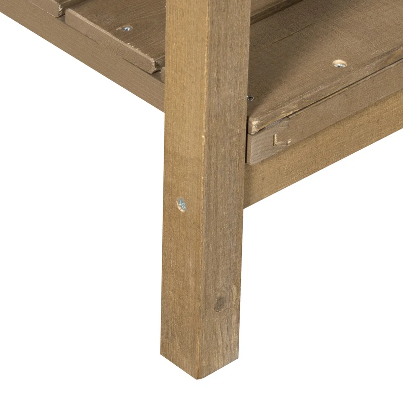 Jardinière sur pieds potager carré 110 x 46 x 76 cm 8 cases avec arrosage étagère rustique pour terrasse en bois marron 21_0004117