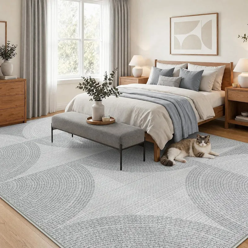 Tribesigns Tapis géométrique 160 x 230cm 200 x 300 cm, Tapis moderne minimaliste à poils courts