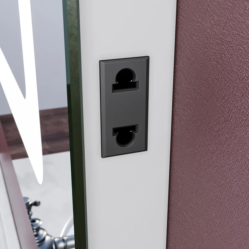 SIRHONA LED Miroir de salle de Anti-buée Avec prise rasoir lnterrupteur tactile 1000 x 600 x 35mm