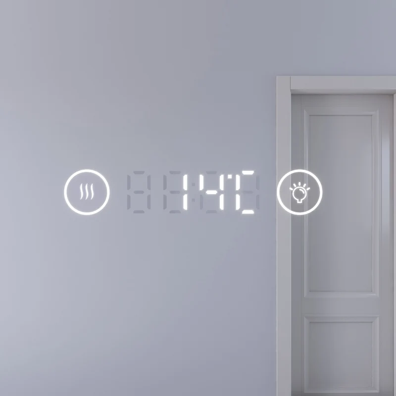 SIRHONA Miroir de salle de bains 900x700x35mm - Miroir mural cosmétique LED - Trois températures de couleur - Anti-buée avec réglage de l'heure
