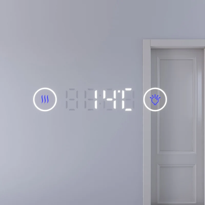 SIRHONA Miroir de salle de bains 900x700x35mm - Miroir mural cosmétique LED - Trois températures de couleur - Anti-buée avec réglage de l'heure