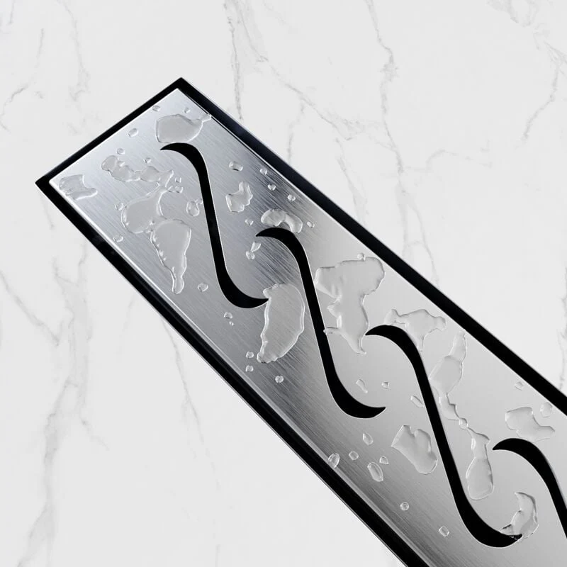 SIRHONA Caniveau de douche Siphon douche italienne, diverses Tailles au Choix 60-100cm, Acier Inoxydable