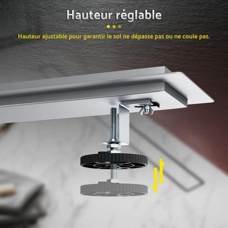 SIRHONA Caniveau de douche Siphon douche italienne, diverses Tailles au Choix 60-100cm, Acier Inoxydable