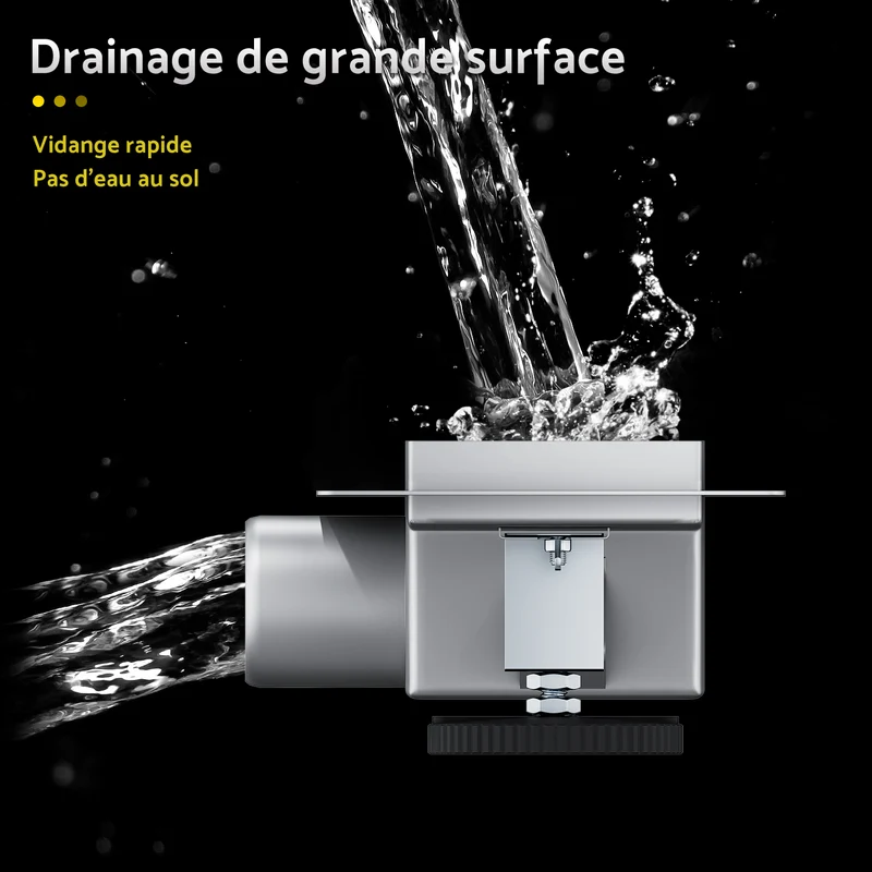 SIRHONA Caniveau de douche Siphon douche italienne, diverses Tailles au Choix 60-100cm, Acier Inoxydable