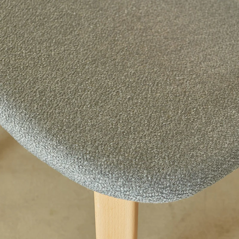 Modern Solid Beech Wood Side Chair Accent Chair - Minimalist Soft Fabric Upholstery, Comfortable Foam Cushion, Wide Backrest & Stable Reinforced Frame For Living Room