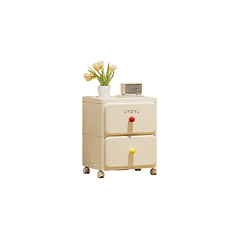 Modern Minimalist Integrated Rectangular PP Movable Multi-Layer Storage Cabinet 2/3/4-Drawer For Bedroom