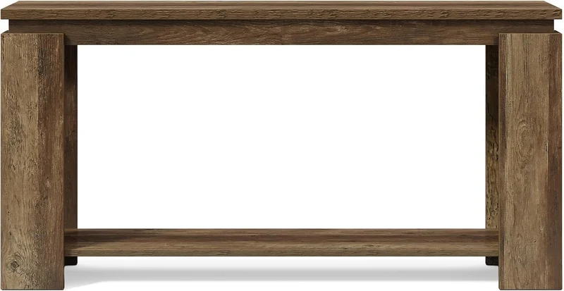 Tribesigns Console longue et étroite 160 cm, Style maison de campagne, idéale pour une entrée, un couloir ou un salon, couleur marron vintage
