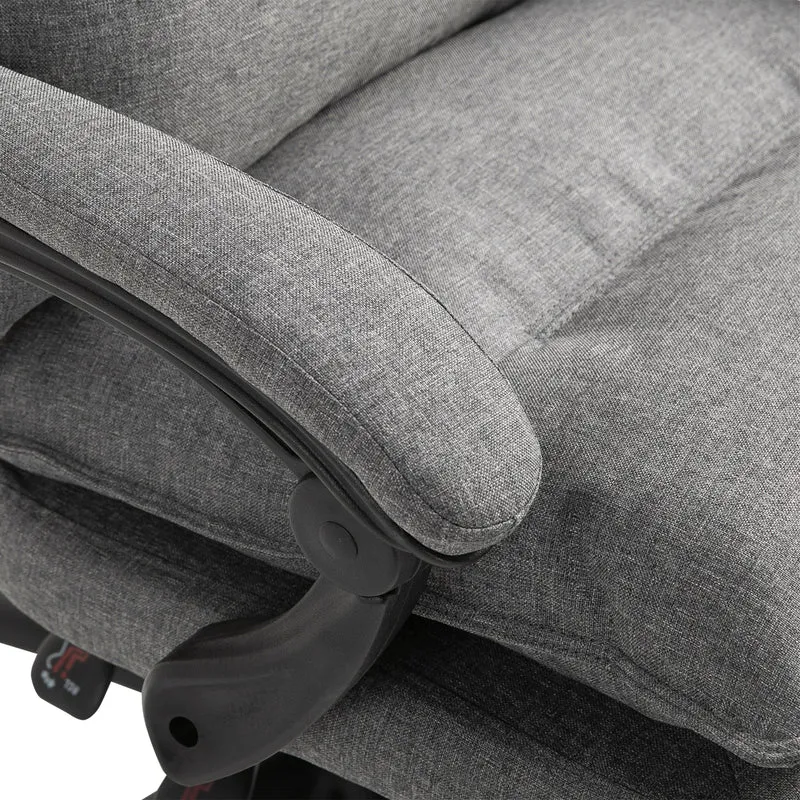 Fauteuil de bureau massant ergonomique 70 x 62 x 120 cm massage 6 points hauteur réglable moderne en polyester gris 21_0006173