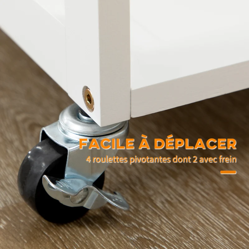 Ensemble table de bar pliable avec 2 tabourets 86 x 75.5 x 83.5 cm gain de place modulable contemporain en bambou blanc 21_0002327