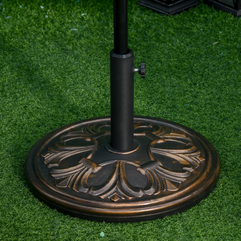 Pied de parasol rond 48 x 34 cm lestage ciment stabilité renforcée entretien design moderne pour terrasse en HDPE noir 21_0004994