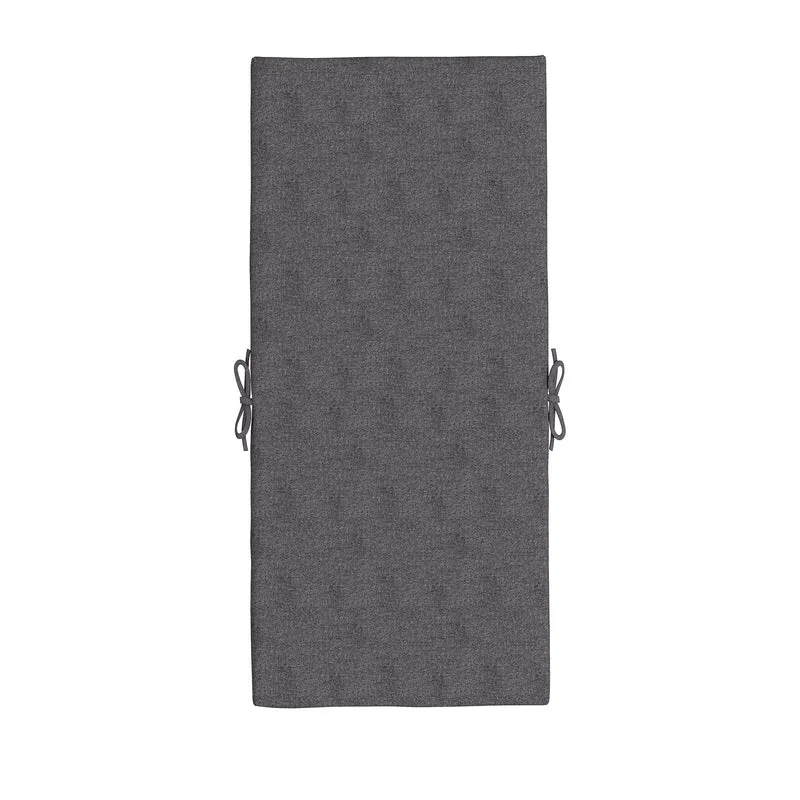 Lot de 2 coussins extérieurs pour chaise à dossier 112 x 51 x 8 cm maintien attaches style moderne en polyester gris foncé 21_0005191