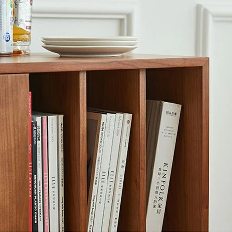 Contemporary Retro Rectangular Pine Wood Plywood Stainless Steel Glass Storage Cabinet 2/3-Tier For Living Room & Study