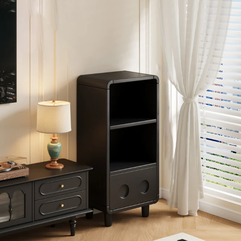 Contemporary Nordic Rectangular Arc Edge Ecological Board Plywood Display Storage Cabinet 3/4/5-Tier For Living Room