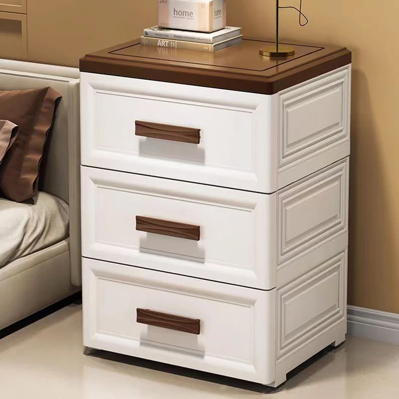 Modern Minimalist PP Rectangular Storage Cabinet 3/4/5/6-Drawer Movable Versatile Organizer For Living Room & Bedroom
