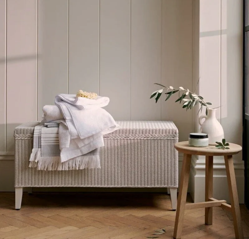 Montague Lloyd Loom Blanket Box, Lily