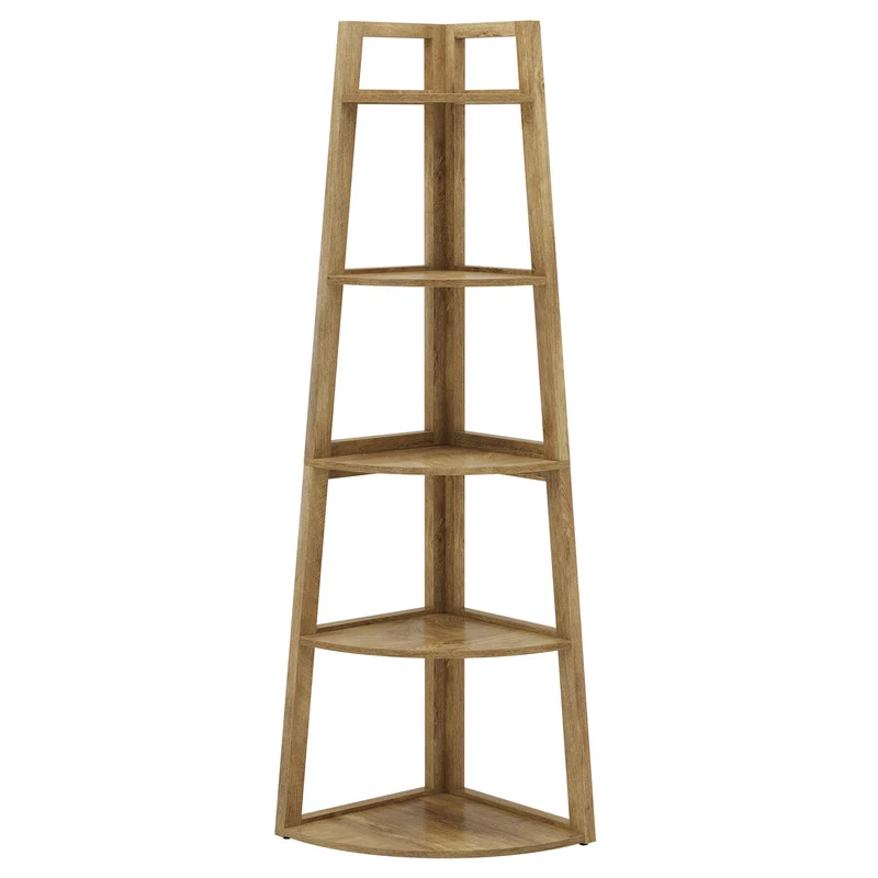 Tribesigns Étagère d'angle haute (178 cm) à 5 niveaux, Meuble de rangement gain de place pour le salon et la cuisine