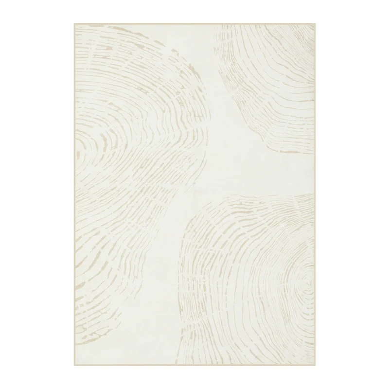 Tribesigns Tapis de salon lavable , Motif abstrait poils ras doux, Style bohème minimaliste, antidérapant