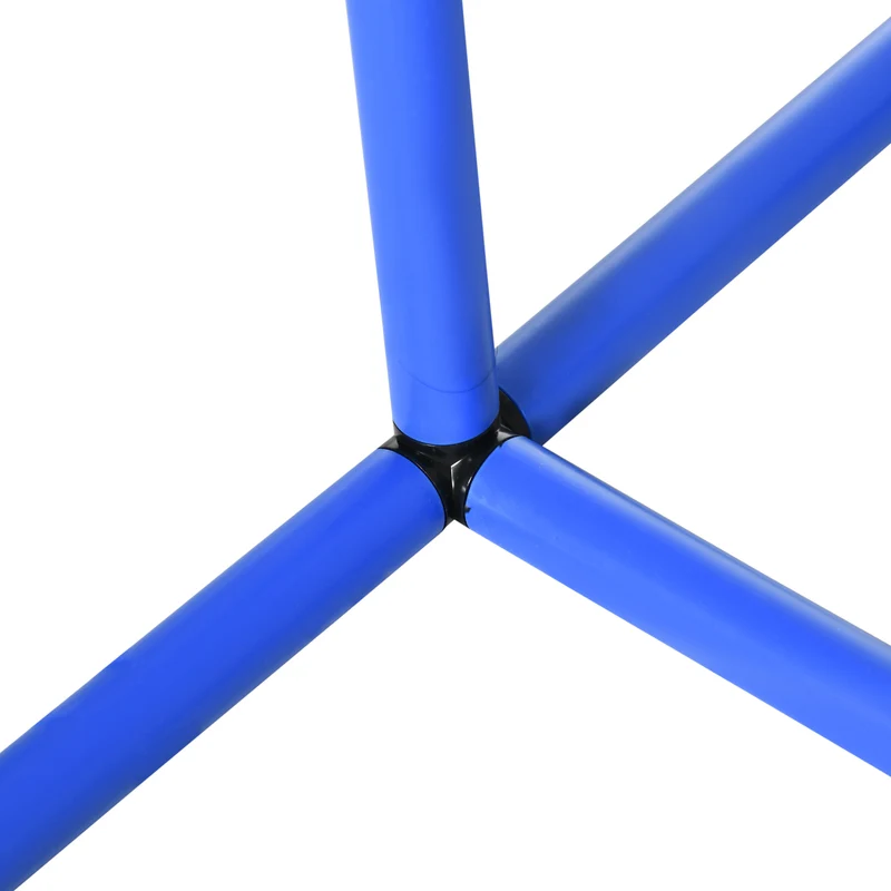Kit d'agilité pour chien entraînement 88 x 64 x 95 cm transportable fixation au sol tendance épuré en plastique bleu 21_0007518