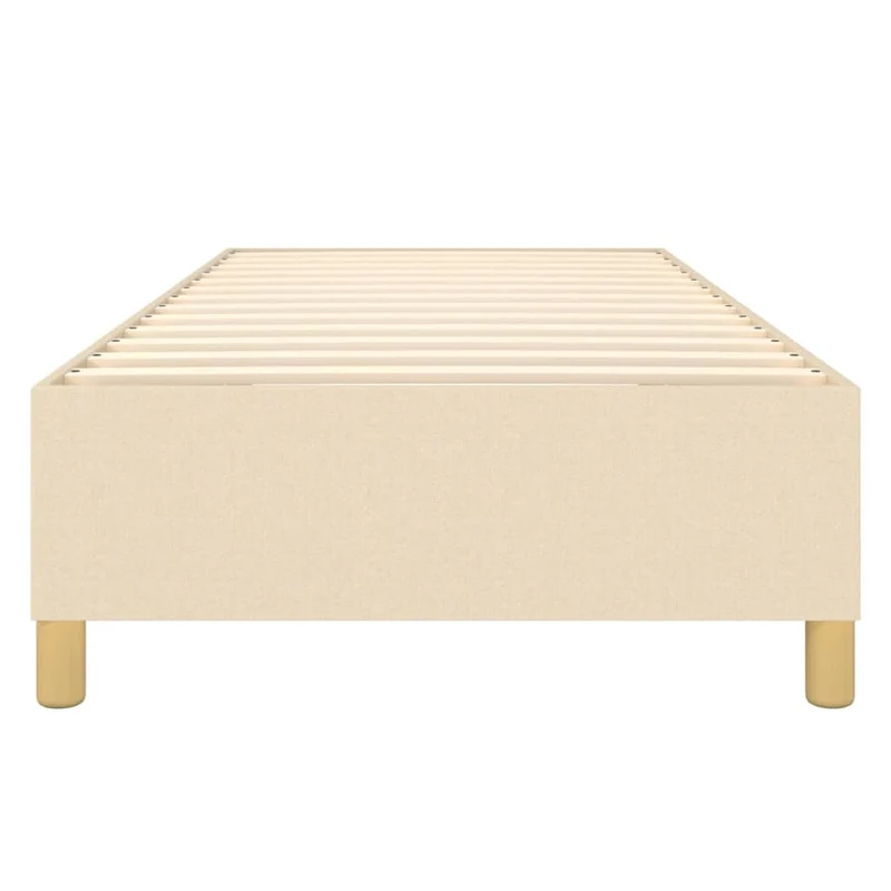 Sommier à lattes sur pieds cadre de lit 80x200 cm tissu crème TDL0207247