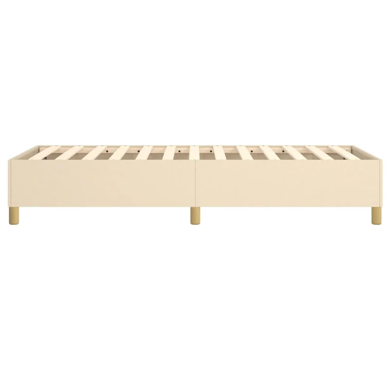 Sommier à lattes sur pieds cadre de lit 80x200 cm tissu crème TDL0207247