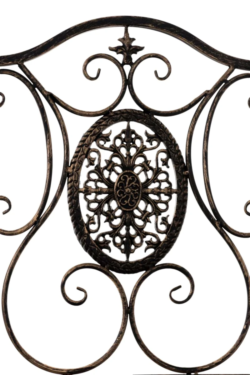 Lot de 2 chaises de jardin balcon terrasse design rustique pliable en métal bronze 10_0002877