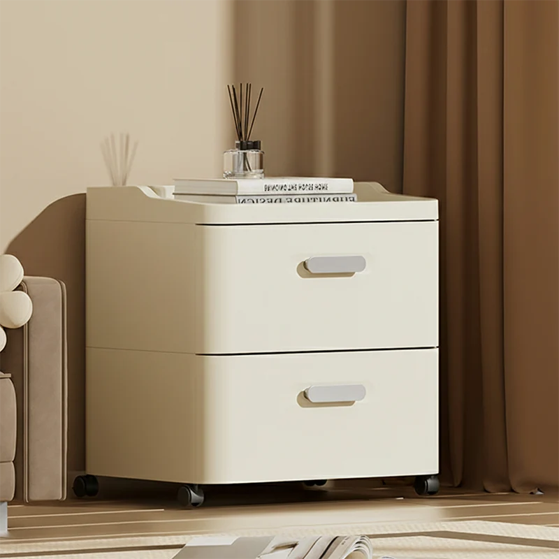 Modern Minimalist PP Rectangular Movable Storage Cabinet 2/3/4/5-Drawer For Living Room