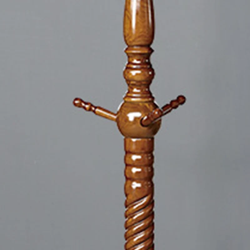 Traditional Vintage Eucalyptus Wood Rubberwood Freestanding Coat Rack - Carved Branch Hall Tree For Entryway & Bedroom