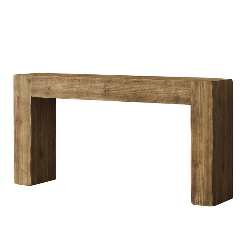 Tribesigns Console en bois massif de 160 cm, Style campagne Table longue pour couloir, entrée et salon