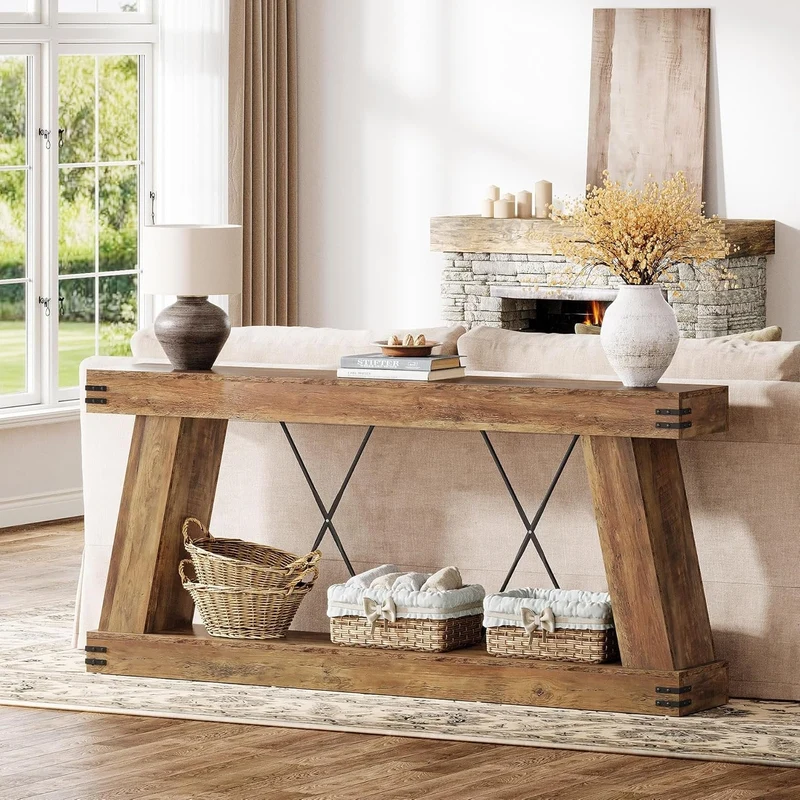 Tribesigns Table Console 180 x 30 x 85 cm, Table d'appoint Table de Couloir pour Petit Espace