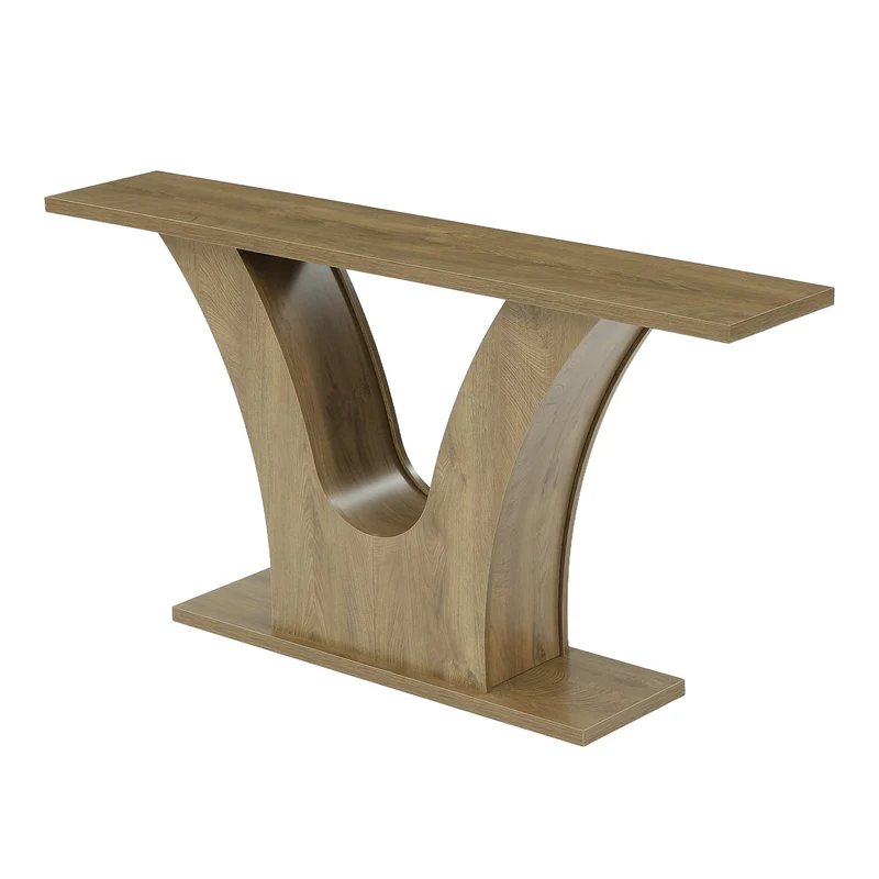 Tribesigns Console étroite de 160 cm avec piètement en V, Table de couloir moderne pour entrée et salon