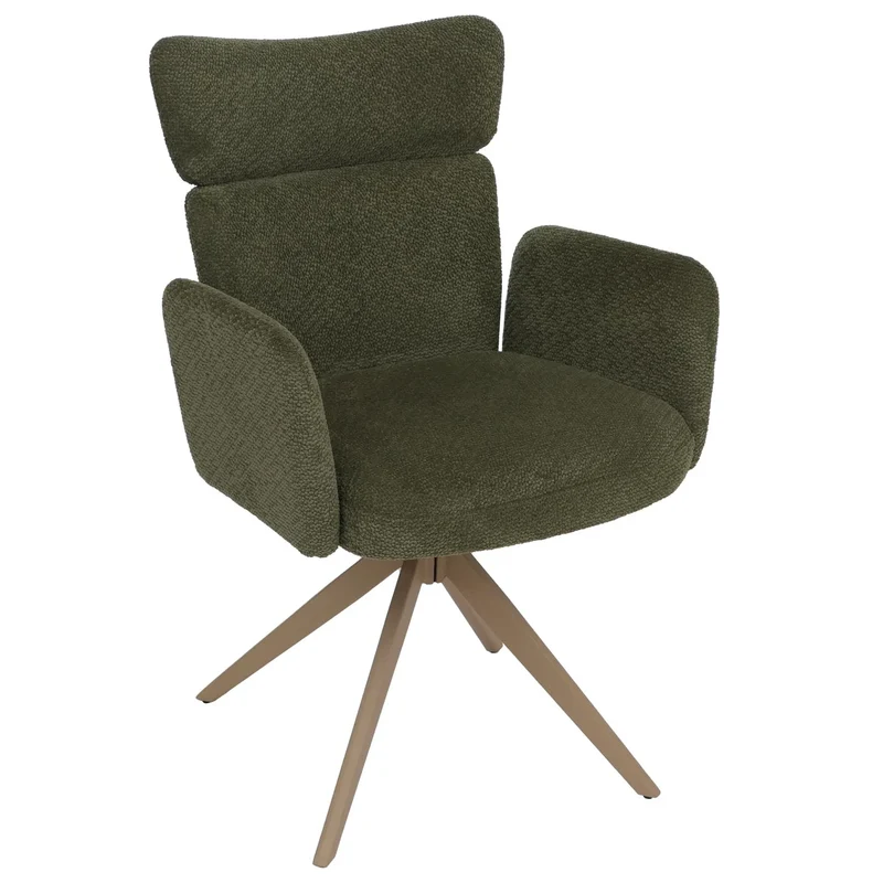 Lot de 2 chaises de salle à manger modernes confortables 92 x 63 x 58 cm en tissu bouclé vert 04_0008823